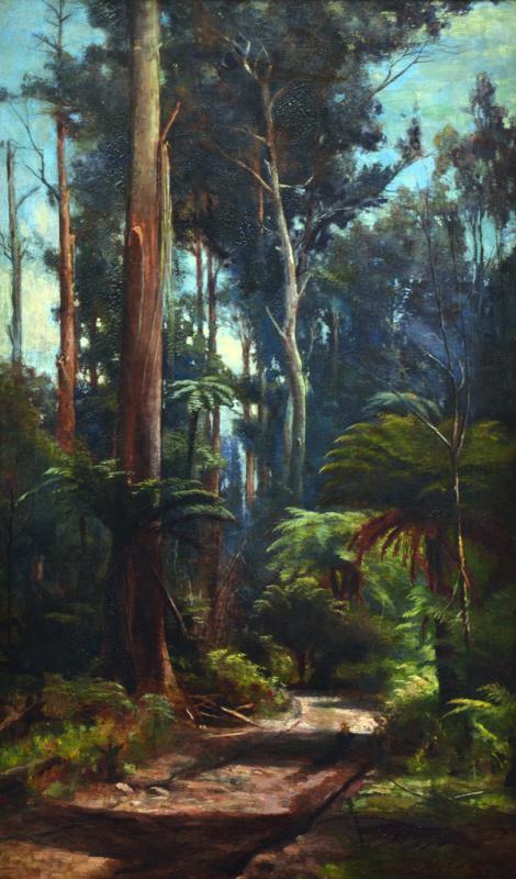 Appraisal: JOHN FORD PATERSON - In the Dandenongs oil on canvas