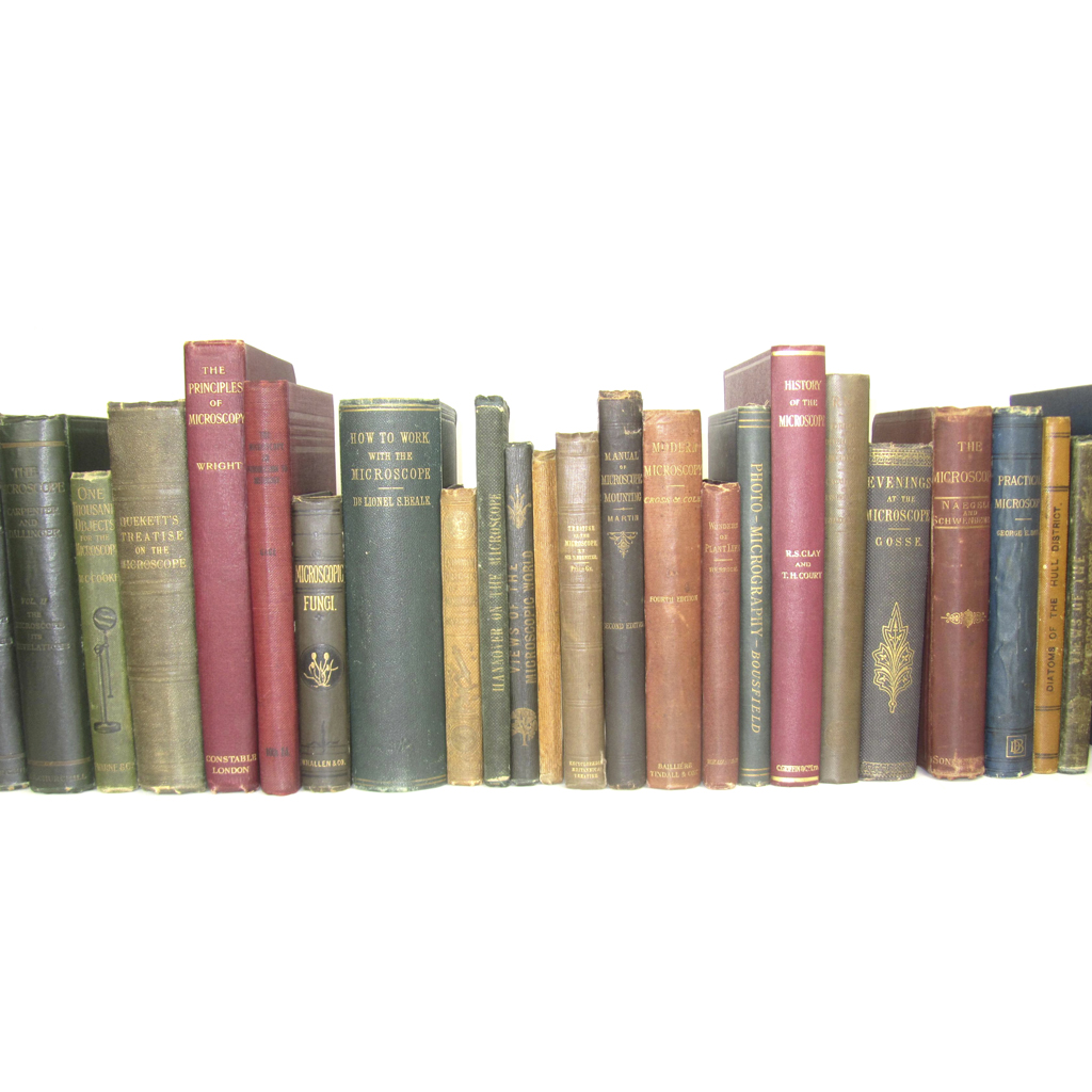 Appraisal: Microscopes and Microscopy a large collection c volumes including Brewster