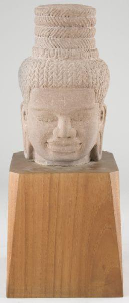 Appraisal: Thai Carved Sandstone Head of a Deity possibly a form