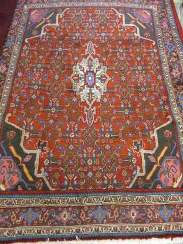 Appraisal: Bidjar Persian Handmade Rug elaborate designs red field ' ''