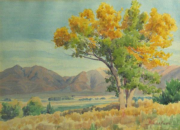 Appraisal: Minerva Pierce American - Desert landscape signed 'Minerva Pierce' lower