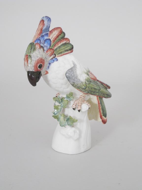 Appraisal: A late th Century Nymphenburg Model of a Cockatoo painted