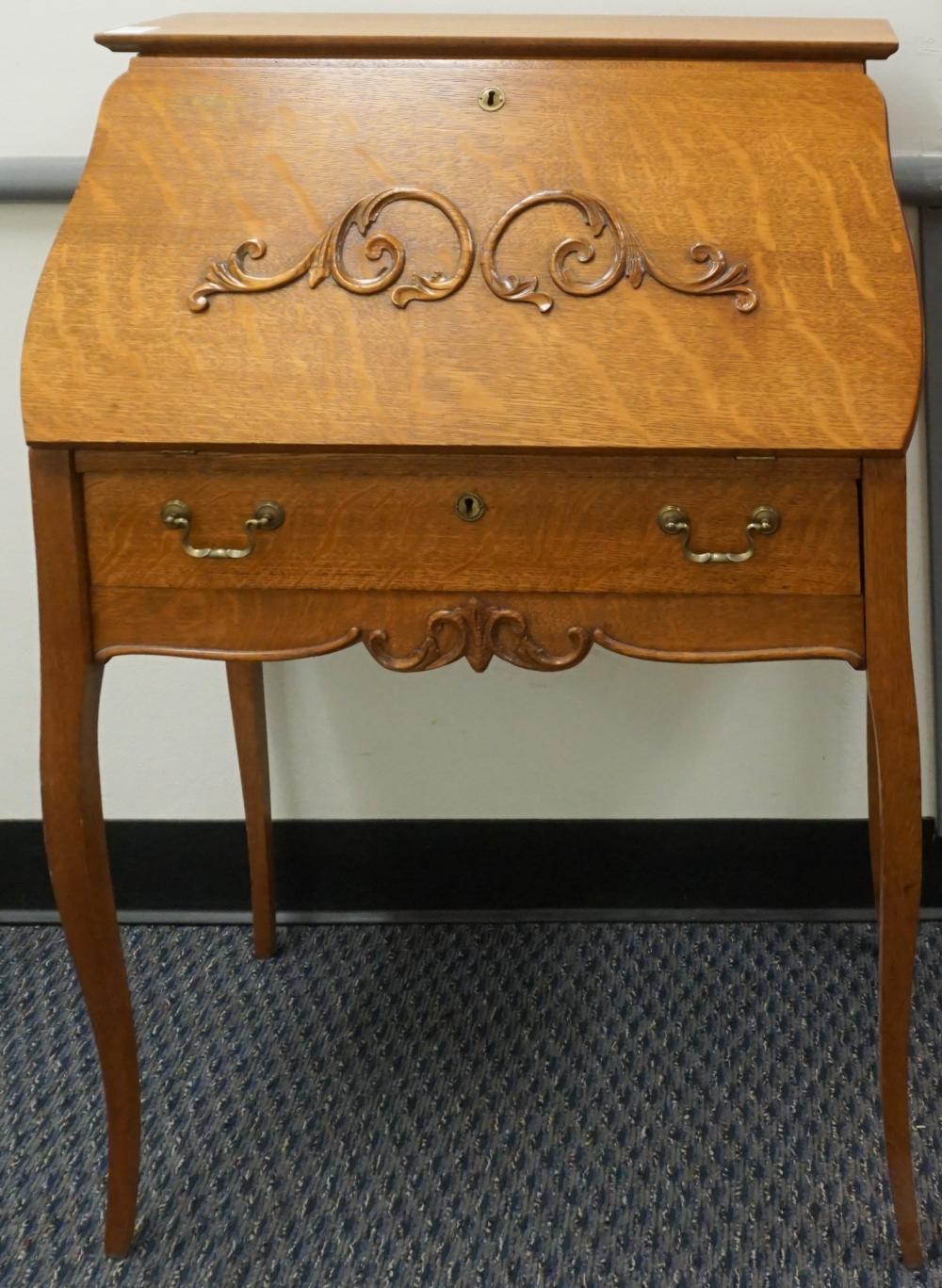 Appraisal: Louis XV Provincial Style Oak Desk x x in x