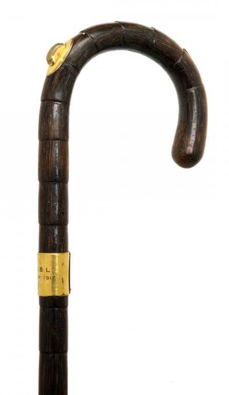 Appraisal: A BRIGG BAMBOO GADGET CANE with concealed gold plated pencil