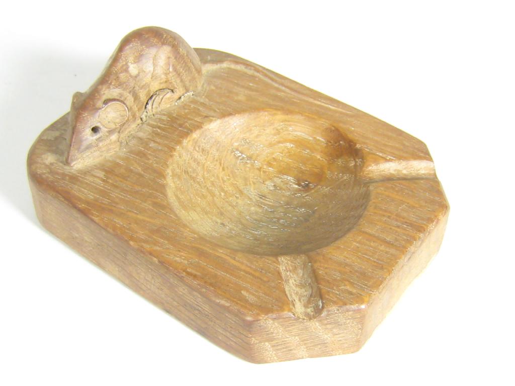 Appraisal: A Robert Mouseman oak Ashtray