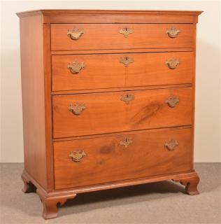 Appraisal: Pennsylvania Chippendale Walnut Chest of Drawers Four full width dovetailed