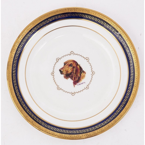 Appraisal: A Royal Crown Derby plate outside decorated painted by A