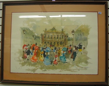 Appraisal: URBAIN HUCHET French b An original color lithograph an artist's