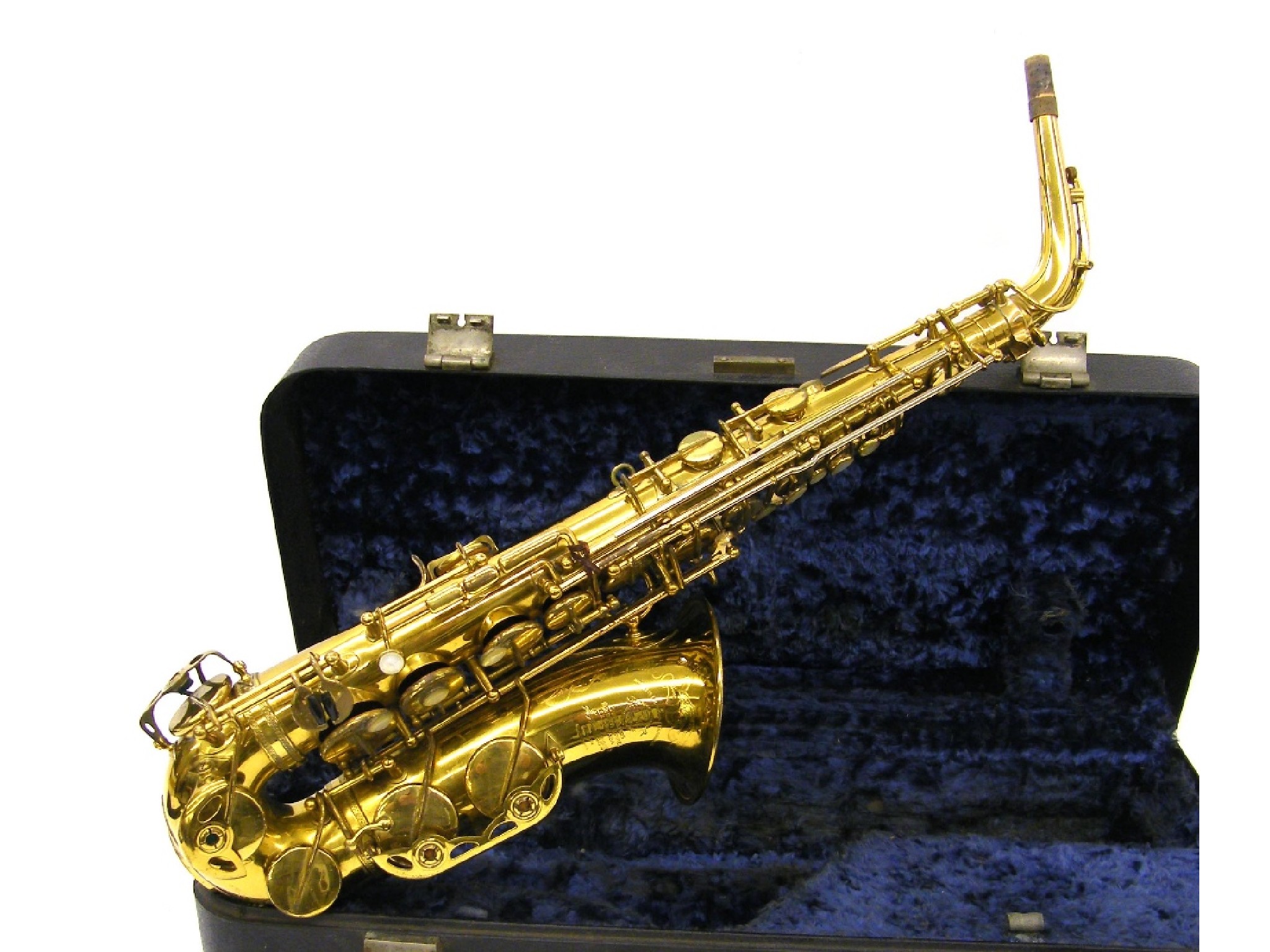 Appraisal: Selmer gold lacquered Super Action alto saxophone ser no case