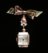 Appraisal: Winton Lapel Watch circa 's Winton jewel lapel watch The