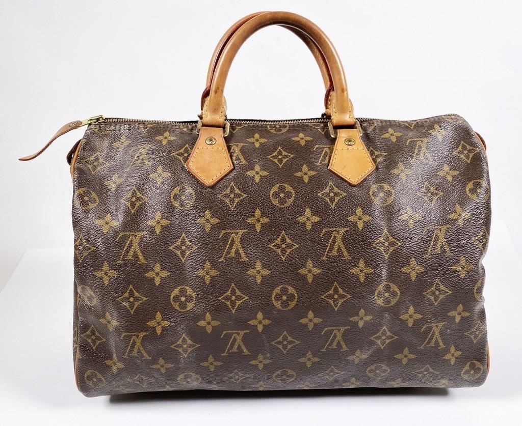 Appraisal: Vintage authentic Louis Vuitton Speedy monogram hand bag or purse