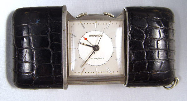 Appraisal: MOVADO SLIDING PURSE WATCH WITH ALARM All original in very