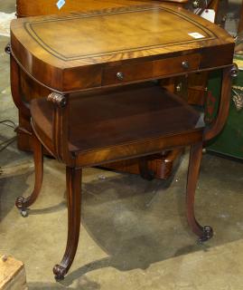 Appraisal: Pair of Neoclassical style side tables with one drawer Pair