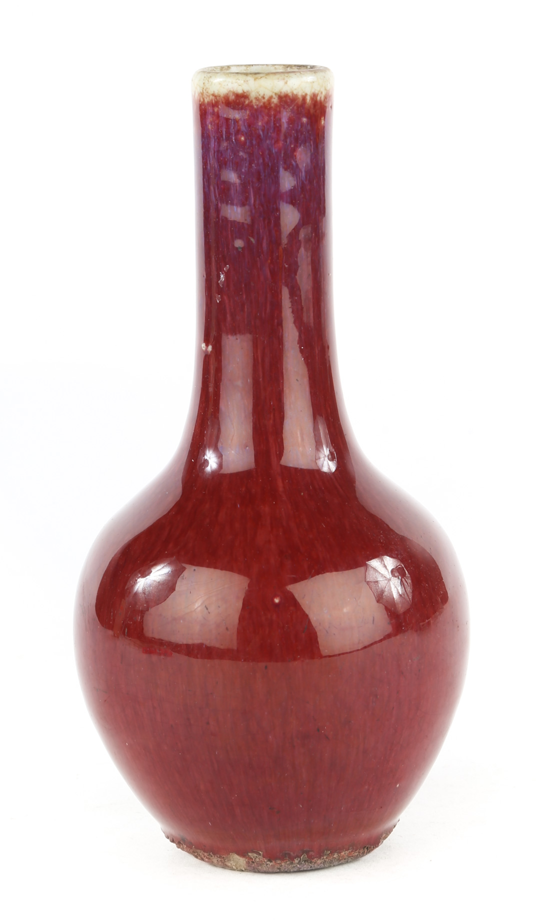 Appraisal: Chinese sang du boeuf bottle vase in H Condition Additional