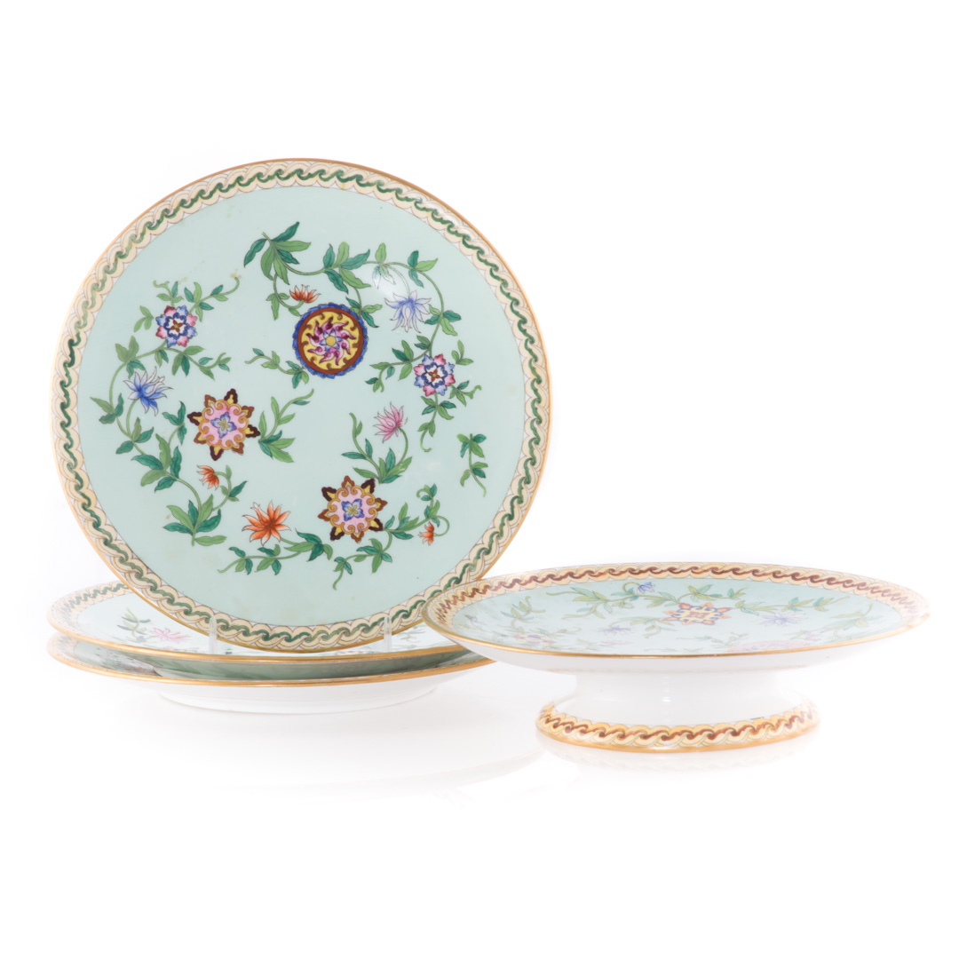 Appraisal: Royal Crown Derby aesthetic design china items including luncheon plates