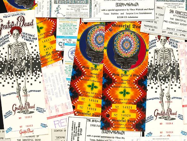 Appraisal: A Vince Welnick group of saved Grateful Dead concert tickets