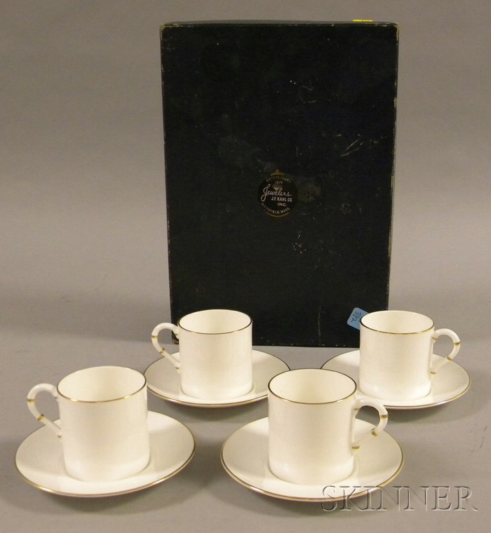 Appraisal: Set of Four Boxed Royal Worcester Bone China Cups and