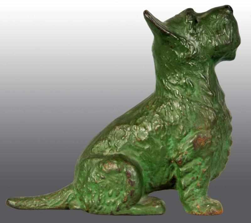 Appraisal: Cast Iron Sitting Scottie Wedge Doorstop Description Made by Spencer