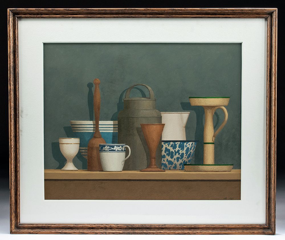 Appraisal: William Bailey Painting Still Life ex-Christie's William H Bailey American