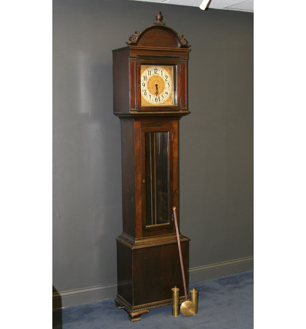 Appraisal: Gilbert tall case hall clock early th century Westminster quarter