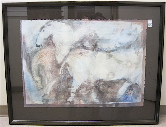 Appraisal: CAROL GRIGG COLOR LITHOGRAPH American th century Horses by Signed