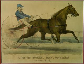 Appraisal: Currier Ives lithograph Currier Ives- The Great Pacer Sorrel Dan