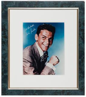 Appraisal: Frank Sinatra Signed Portrait Photo Circa early s Color x