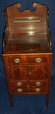 Appraisal: A late th Century mahogany washstand the shaped three-quarter splashback