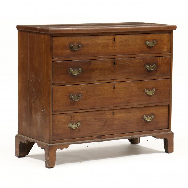 Appraisal: SOUTHERN FEDERAL WALNUT CHEST OF DRAWERS Probably Virginia early th