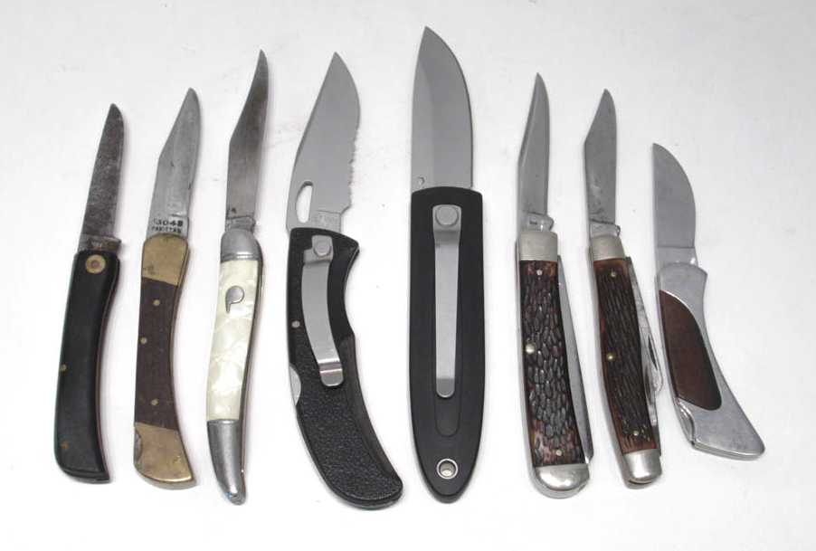 Appraisal: COLLECTION OF FOLDING POCKET KNIVES including Old Timer Case Craftsman