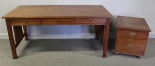 Appraisal: STICKLEY Audi Arts Crafts Style Desk Together with an arts