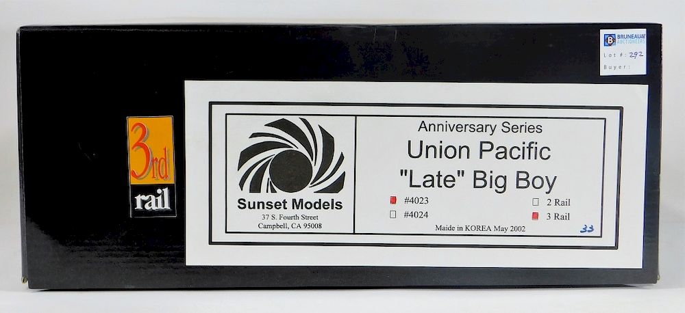 Appraisal: rd Rail Anniversary Union Pacific Big Boy Train United States