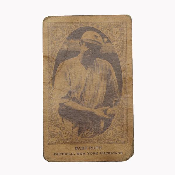 Appraisal: Babe Ruth E baseball card Nice example of the American