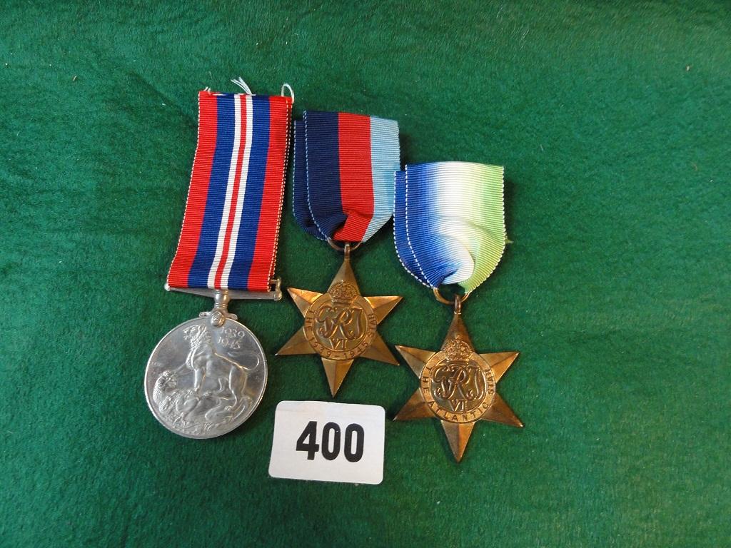 Appraisal: A group of three Second World War medals comprising a