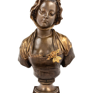 Appraisal: Eug ne Laurent French - Bust of a Young Girl