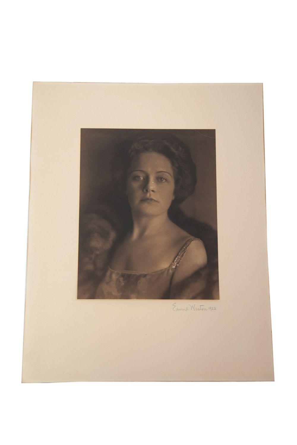 Appraisal: EDWARD WESTON PORTRAIT OF A WOMAN silver gelatin signed and