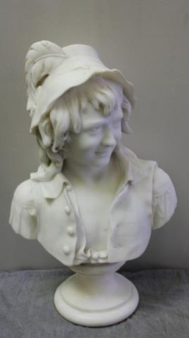 Appraisal: A Piazza Carrera Marble Bust of a Boy on aPedestal