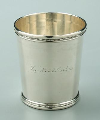 Appraisal: Kentucky coin silver julep cup round with slightly tapering sides