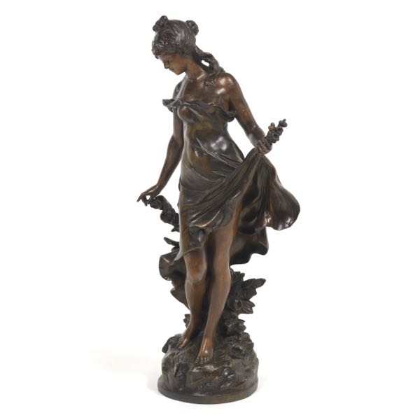 Appraisal: AFTER AUGUSTE MOREAU FRENCH - Cast metal sculpture with warm