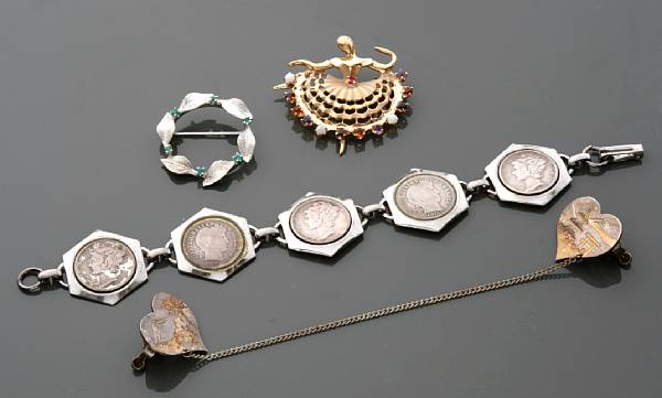 Appraisal: A large collection of costume stone and silver jewelry