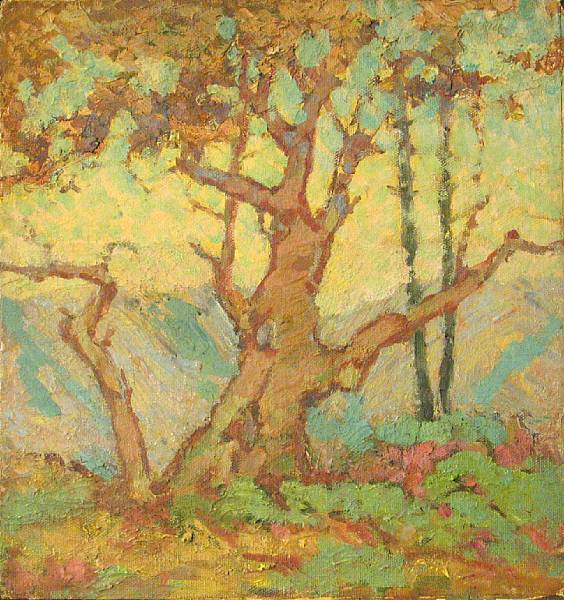 Appraisal: Calthea Campbell Vivian American - Tree study unsigned oil on