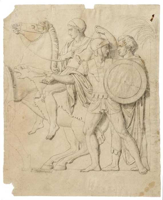 Appraisal: SABATELLI LUIGI Florence - Milan Study of a frieze with