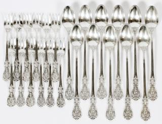 Appraisal: REED AND BARTON FRANCIS I ICE TEA SPOONS SEAFOOD FORKS