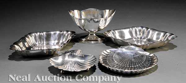 Appraisal: A Group of Small American Sterling Silver Dishes including a