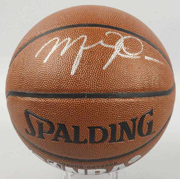 Appraisal: Spalding Basketball Signed by Michael Jordan Description Accompanied by a