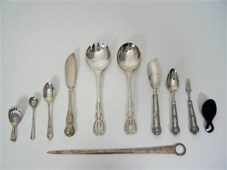 Appraisal: A small collection fo flatware to include a George III