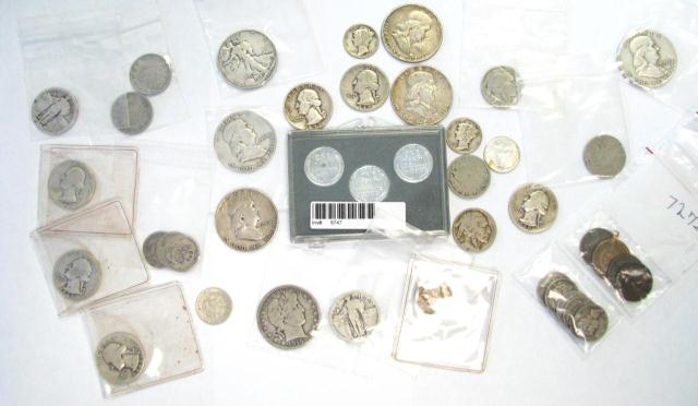 Appraisal: Group of United States silver and vintage coins including seven