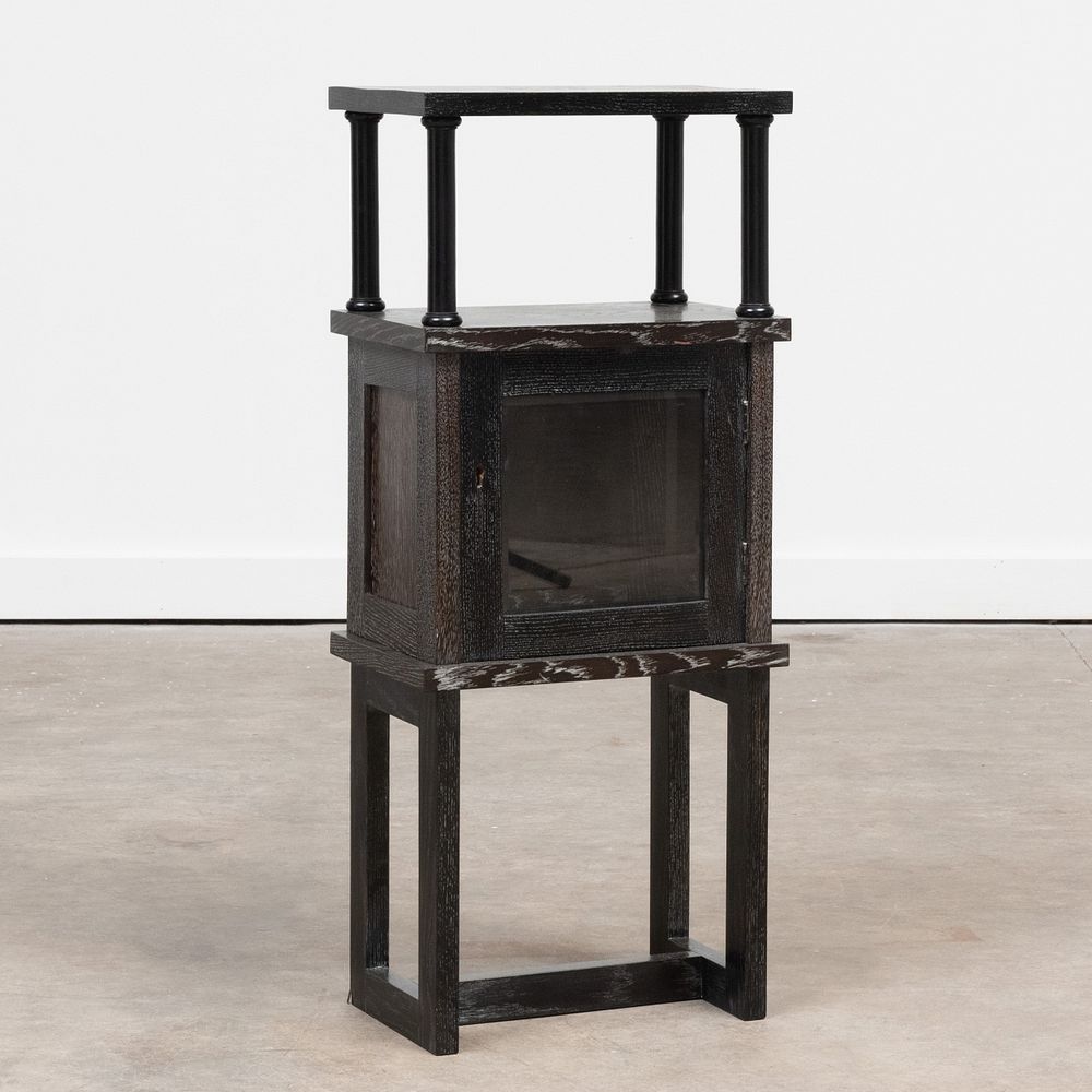 Appraisal: Small Limed Wood Side Cabinet x x in Barry Friedman