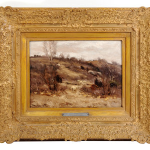 Appraisal: John Carleton Wiggins American March Hillside Lyme Connecticut oil on