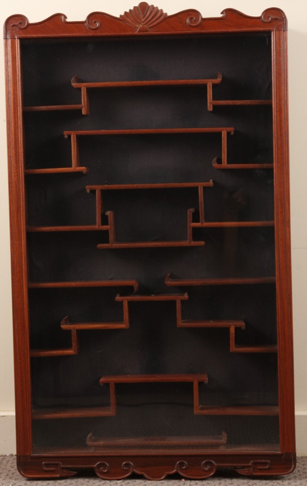 Appraisal: Case with glass front shelves at different levels t x